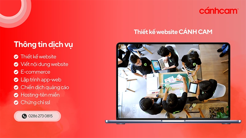 Công ty Cánh Cam chuyên thiết kế website bán hàng