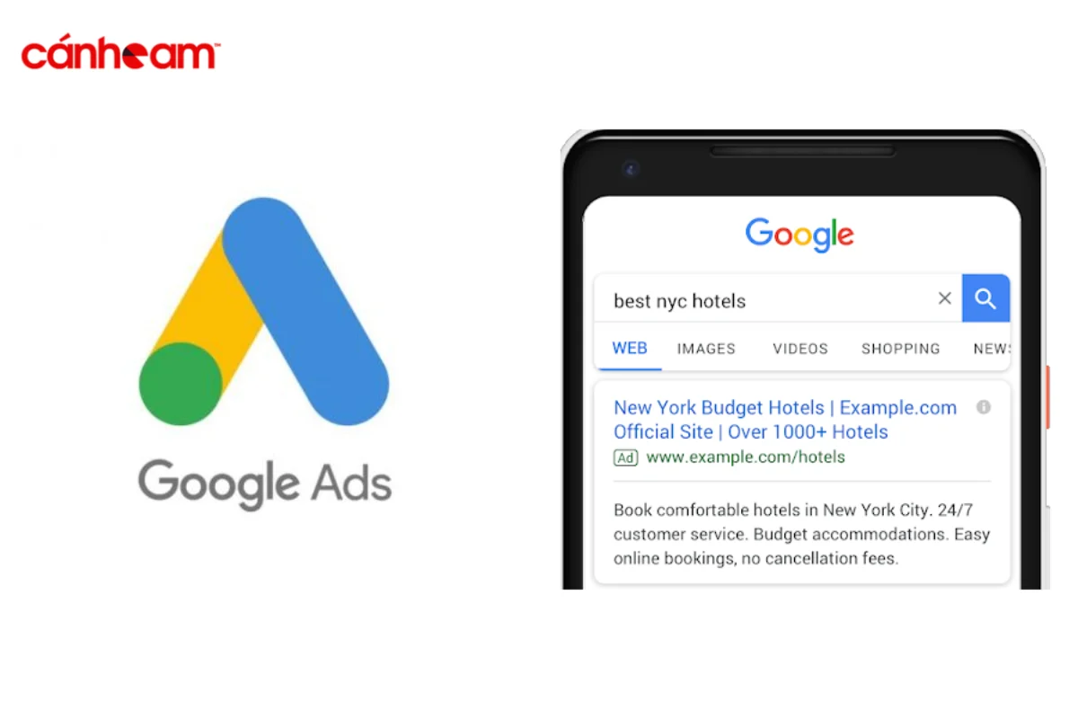 Google Ads Search là hình thức quảng cáo hiển thị trên top đầu tìm kiếm