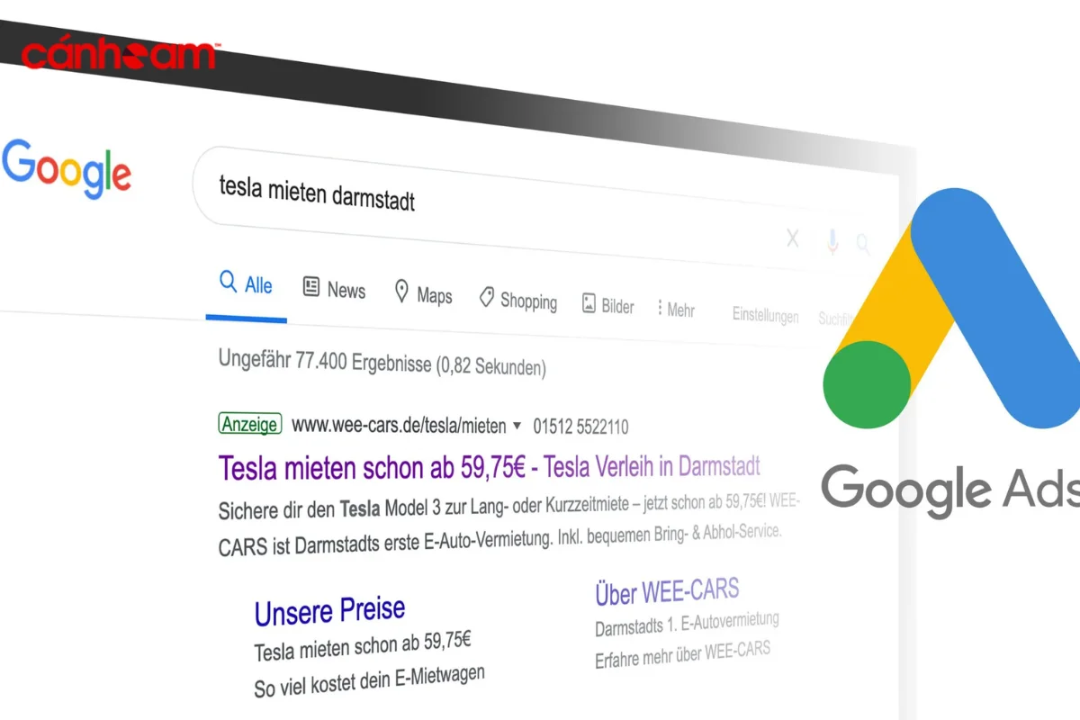 Google Ads giúp kết nối nhà quảng cáo với truy vấn tìm kiếm của người dùng qua từ khoá