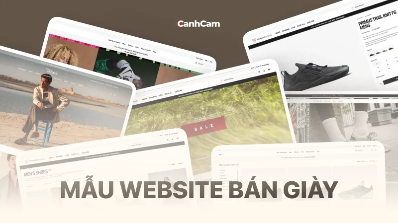 Một số mẫu website bán giày nên tham khảo