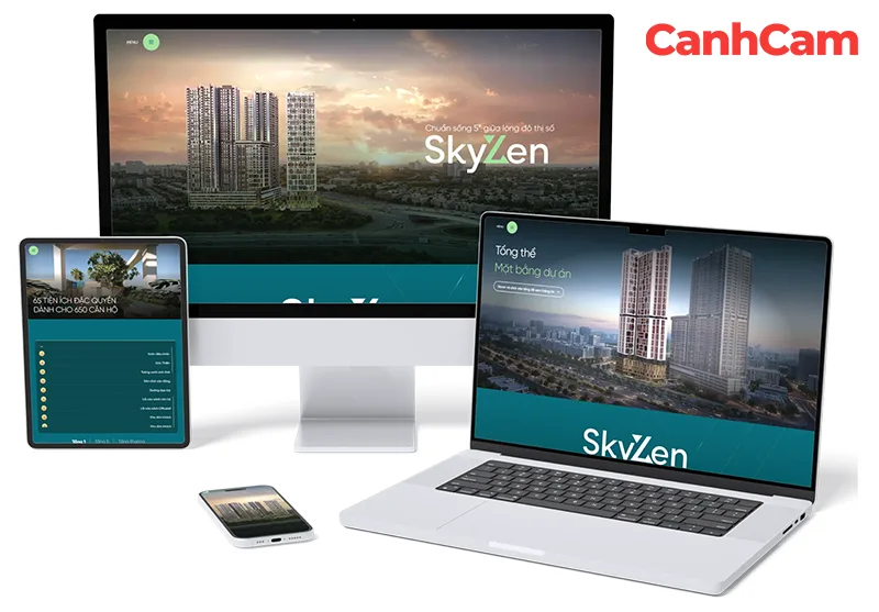 Skyzen mẫu website bất động sản do Cánh Cam thiết kế