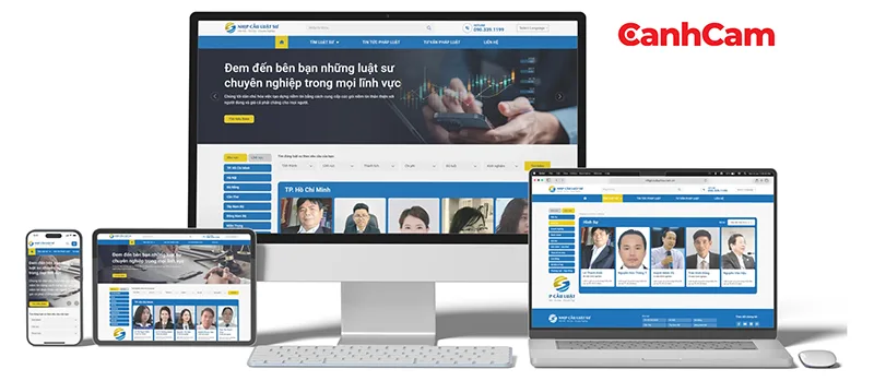  Mẫu website công ty luật Nhịp cầu Luật sư mà Cánh Cam đã thiết kế