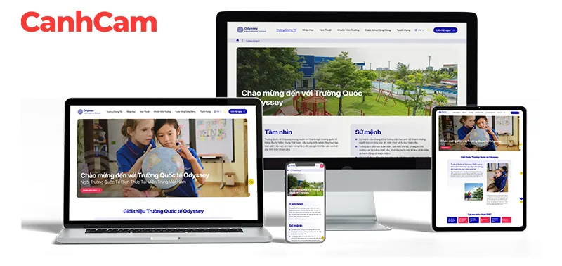 website Odyssey International School thiết kế bởi Cánh Cam website Odyssey International School thiết kế bởi Cánh Cam