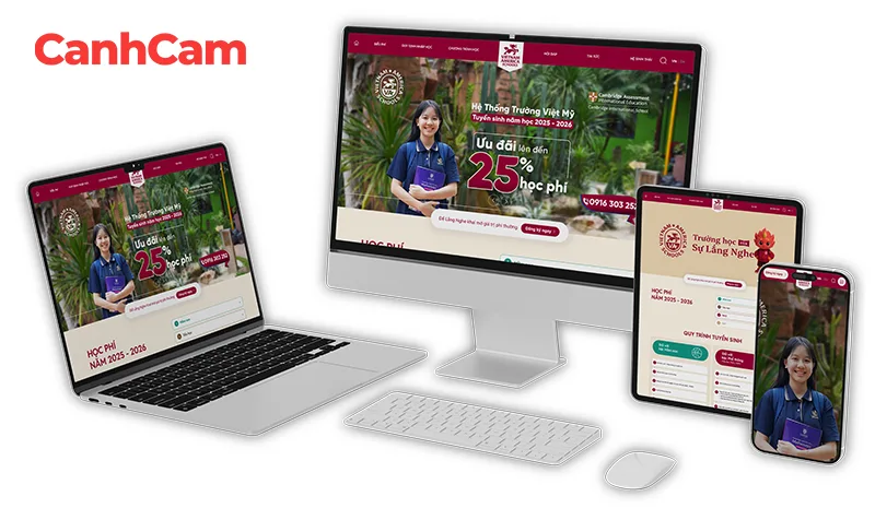 website Việt Mỹ Schools thiết kế bởi Cánh Cam website Việt Mỹ Schools thiết kế bởi Cánh Cam