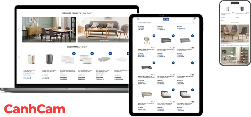 JYSK Việt Nam Mẫu website bán đồ nội thất đẹp mà Cánh Cam đã thiết kế