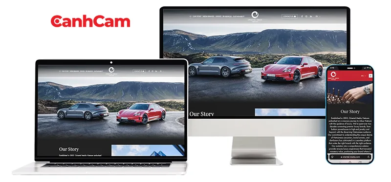 Oriental Media Mẫu website truyền thông sự kiện tiêu biểu mà Cánh Cam đã thiết kế