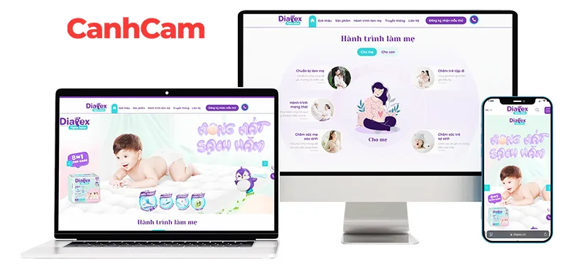 Diapex website giới thiệu sản phẩm mà Cánh Cam đã thiết kế