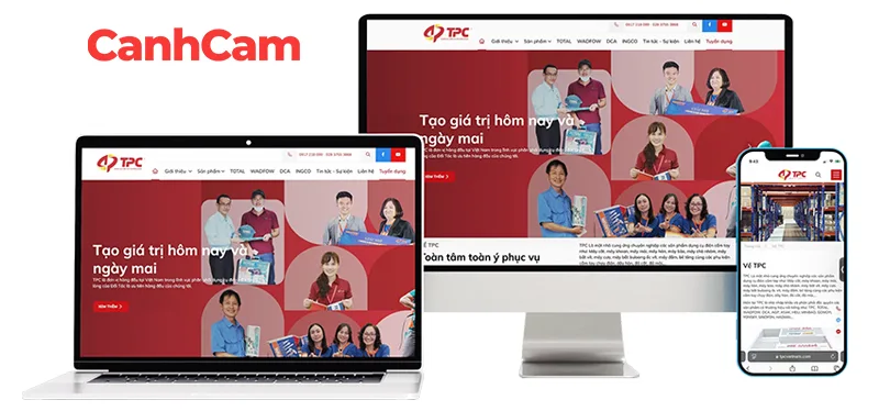 TPC Việt Nam website giới thiệu sản phẩm mà Cánh Cam đã thiết kế