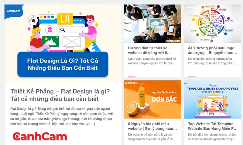 Thumbnail trên các bài viêt blog Cánh Cam