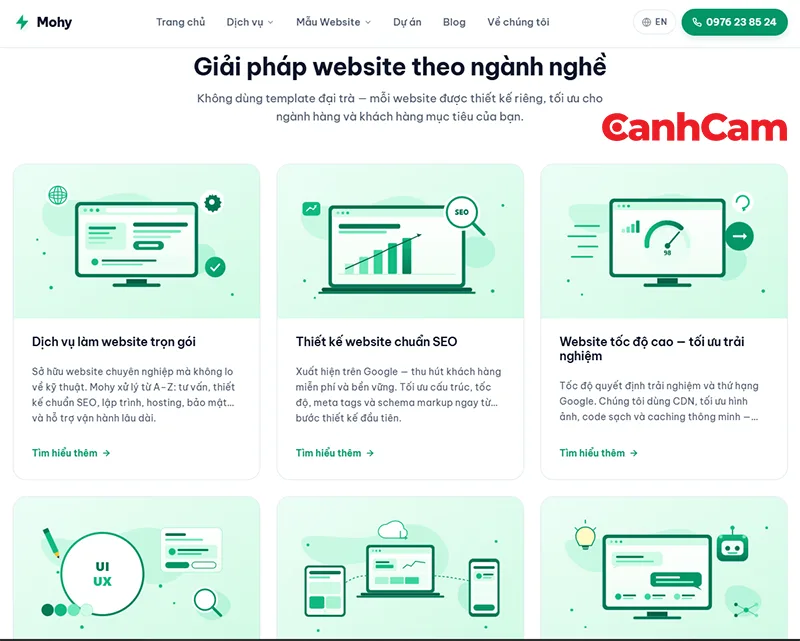 MOHY Agency dịch vụ thiết kế website Đắk Lắk