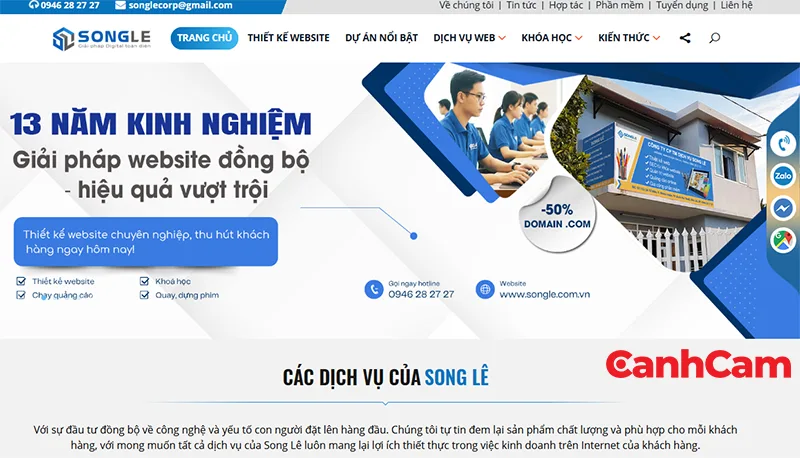 Song Lê công ty thiết kế website Đắk Lắk