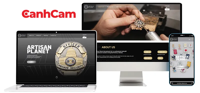 Artisan Planet Mẫu website quà tặng tiêu biểu mà Cánh Cam đã thiết kế