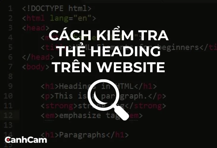 Cách kiểm tra thẻ Heading trên website