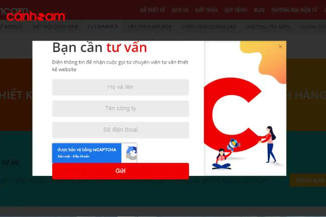 dạng CTA điền form