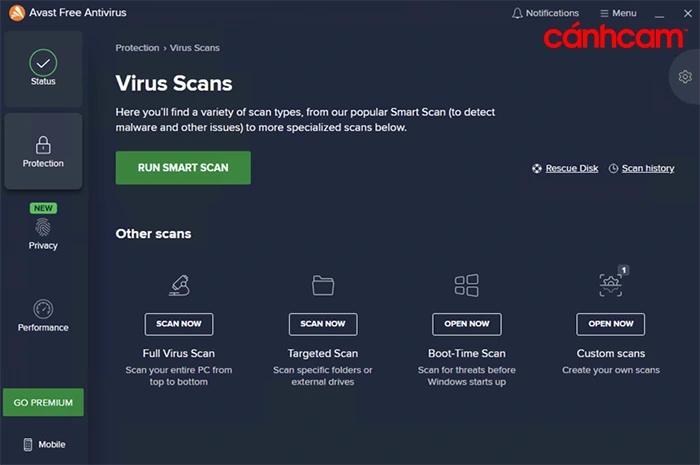 Avast phần mềm diệt virus miễn phí toàn diện