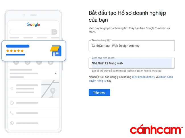 Nhập tên doanh nghiệp trên Google doanh nghiệp, doanh nghiệp của tôi, google my business, my business