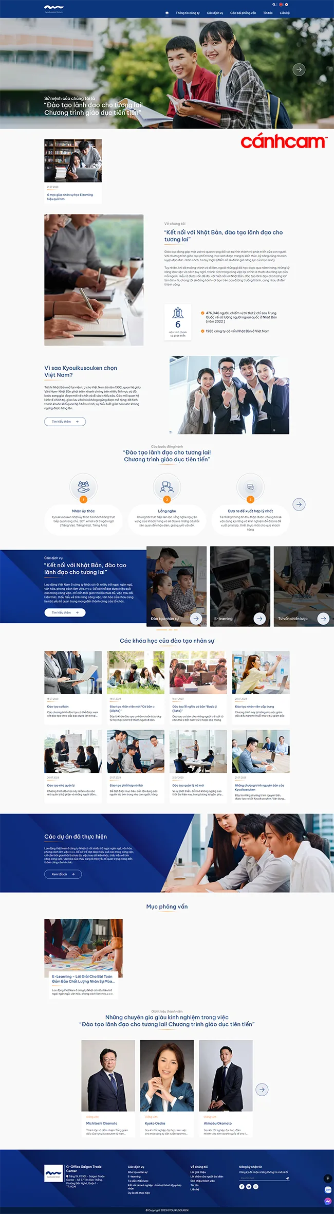 thiết kế website xuất khẩu lao động, đào tạo xuất khẩu lao động