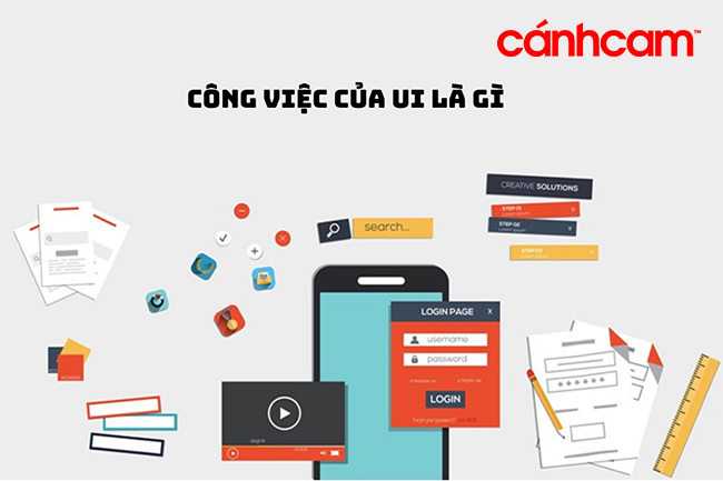 Công việc thiết kế UI