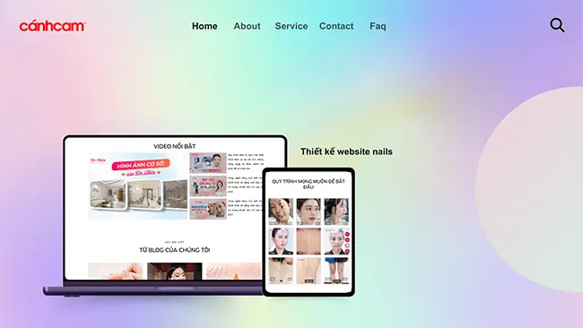 thiết kế web nails, trang web nails hiệu quả, thiết kế website nail chuyên nghiệp, làm trang web làm móng đẹp