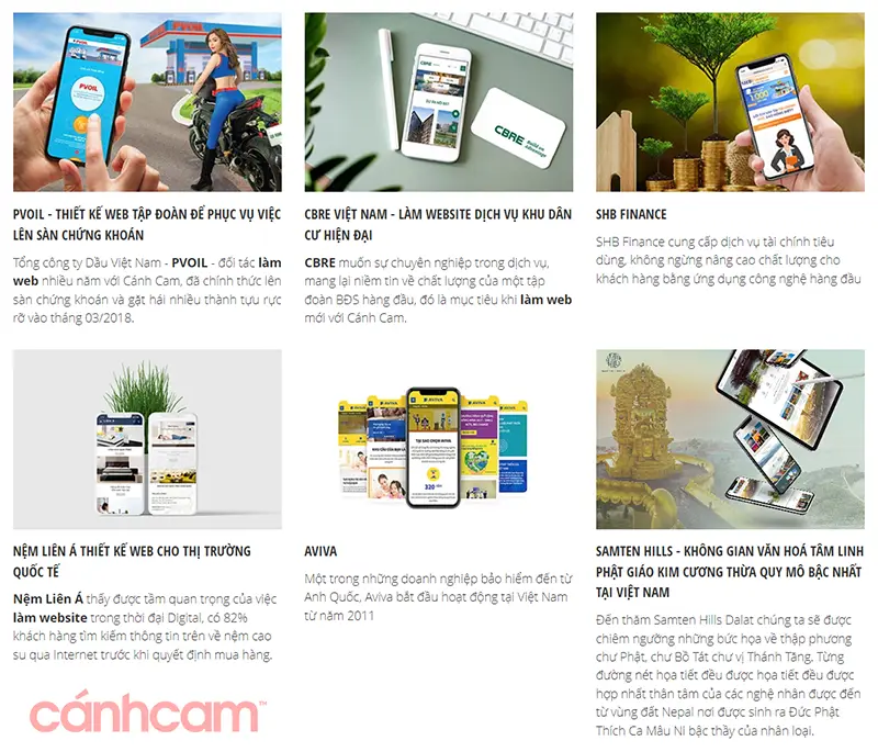 website đã thiết kế của Cánh Cam hình 2