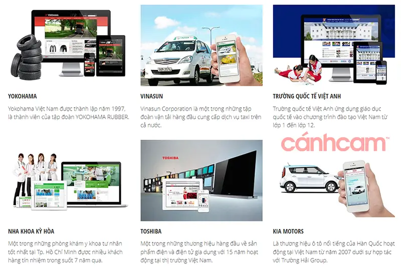 website đã thiết kế của Cánh Cam 