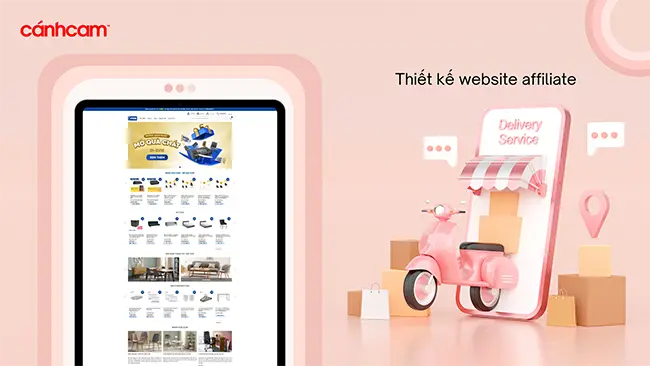 Thiết kế website affiliate, thiết kế website kiếm tiền, thiết kế website tiếp thị liên kết
