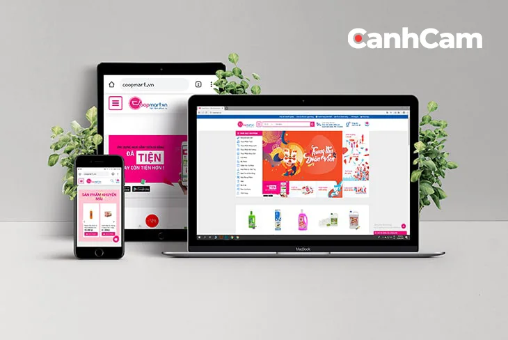 mẫu thiết kế website bán hàng Coopmart Cánh Cam đã thiết kế