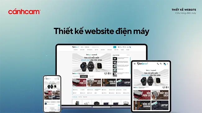 thiết kế website điện máy, thiết kế trang web điện máy, tạo website điện máy, làm website điện máy