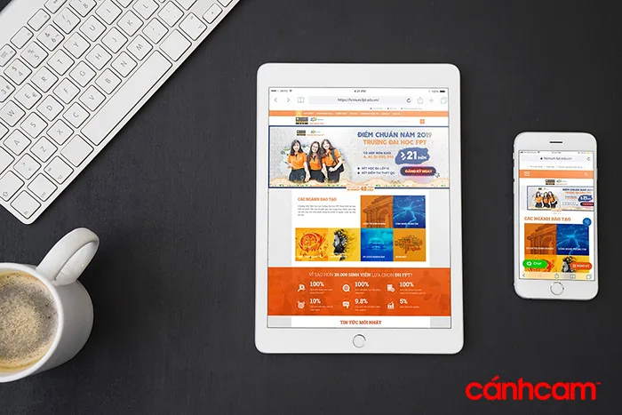 Cánh Cam thiết kế website trường đại học FPT