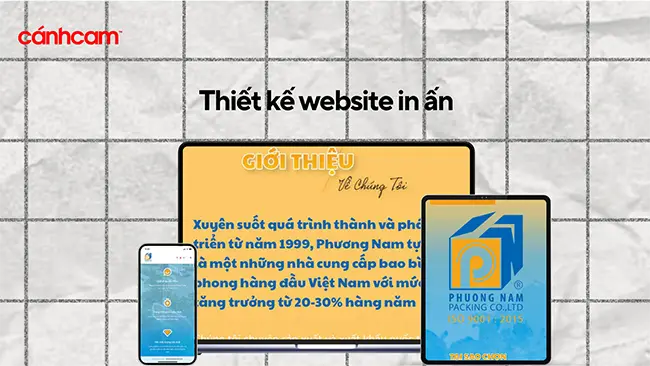 thiết kế trang web in ấn, thiết kế website in ấn, tạo website in ấn, làm website in ấn