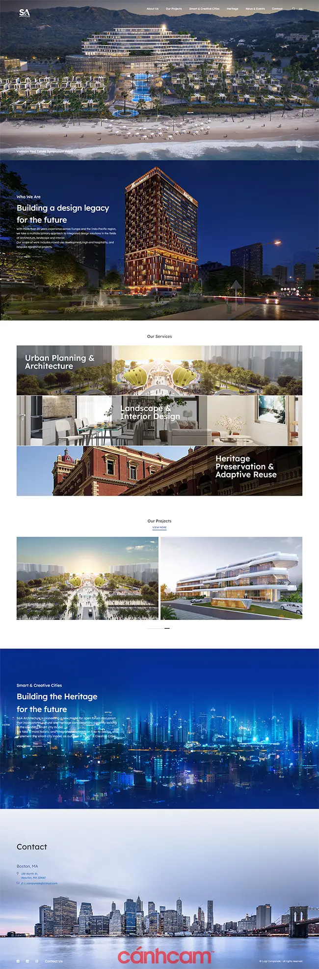 thiết kế trang web kiến trúc architecture, tạo trang web xây nhà kiến trúc, làm website kiến trúc