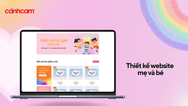 thiết kế website mẹ và bé, thiết kế trang web mẹ và bé, thiết kế website đồ trẻ sơ sinh, thiết kế web bán đồ trẻ em