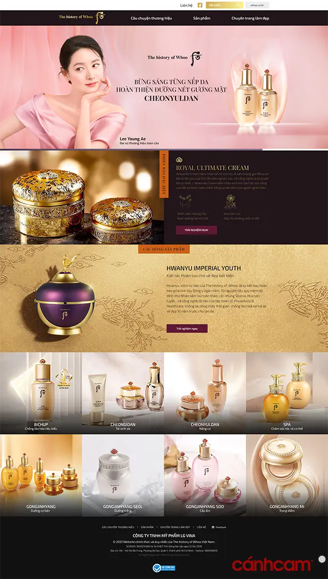thiết kế website mỹ phẩm, làm trang web mỹ phẩm, tạo web mỹ phẩm, thiết kế web mỹ phẩm đẹp