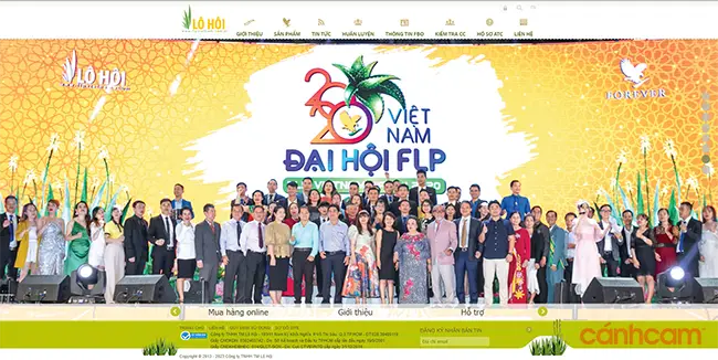 Lô Hội FLP mẫu website mỹ phẩm đẹp