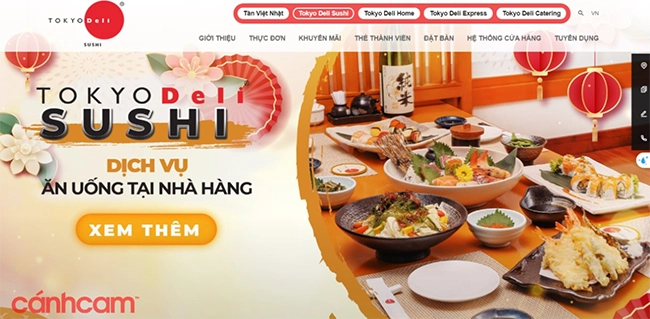Thiết kế website nhà hàng, thiết kế website f&B chuyên nghiệp, thiết kế trang web ẩm thực, quán ăn