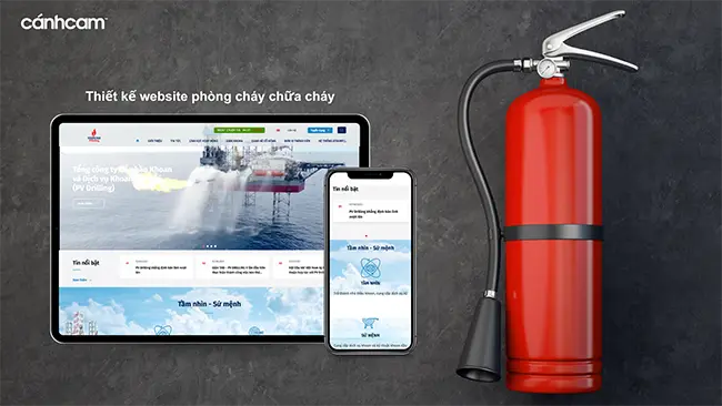 thiết kế website pccc, thiết trang web bán thiết bị phòng cháy chữa cháy