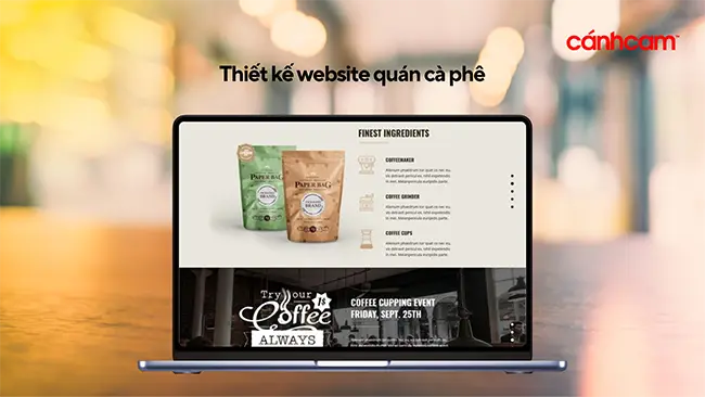thiết kế website quán cà phê, thiết kế website quán cafe, thiết kế web bán cà phê, thiết kế trang web quán cafe, làm website quán caphe