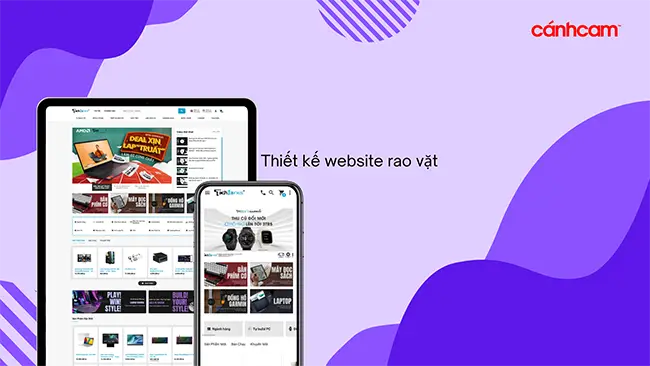 thiết kế website rao vặt, thiết kế trang web rao vặt