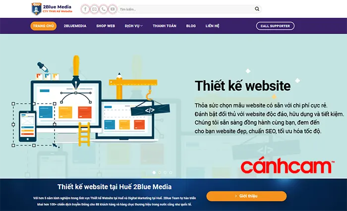 Công ty 2Blue Media thiết kế website tại Huế