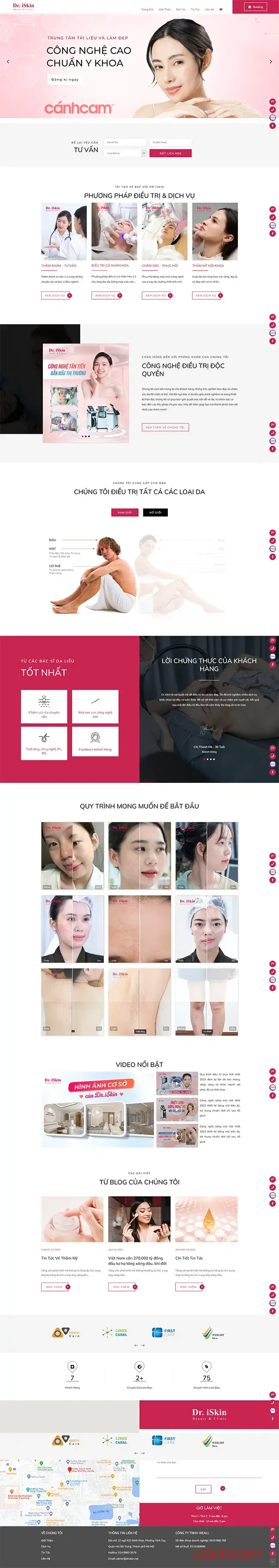 website dr iskin thiết kế bởi Cánh Cam 