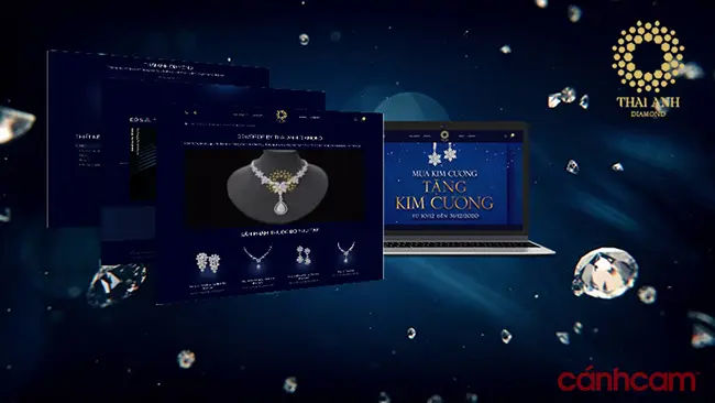 thiết kế website trang sức, thiết kế web kinh doanh vàng bạc đá quý