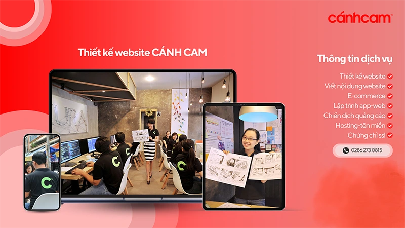 Dịch vụ thiết kế website bán hàng chuyên nghiệp tại Cánh Cam Agency