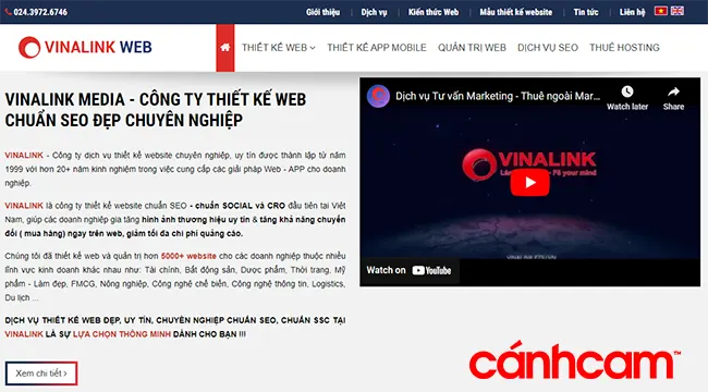 Vinalink Web đơn vị thiết kế website uy tín tại Hà Nội