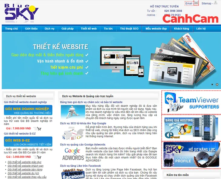 top công ty thiết kế website, Bluesky đơn vị làm website giá rẻ tại Hà Nội