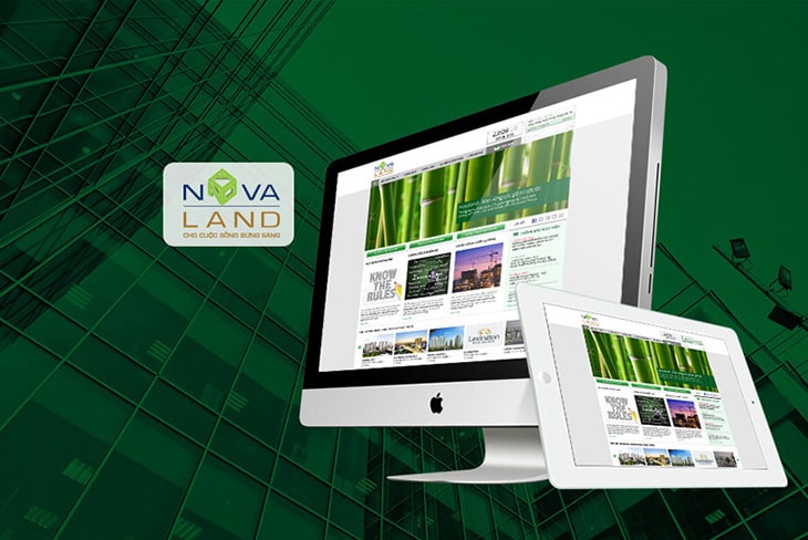 Website tập đoàn bất động sản Novaland