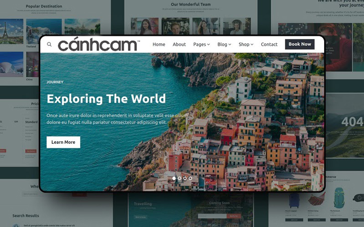 thiết kế website du lịch đẹp cần giao diện đơn giản bố cục rõ ràng
