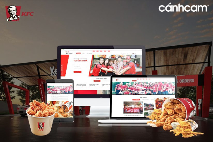 Cánh Cam đã thiết kế website cho thương hiệu KFC