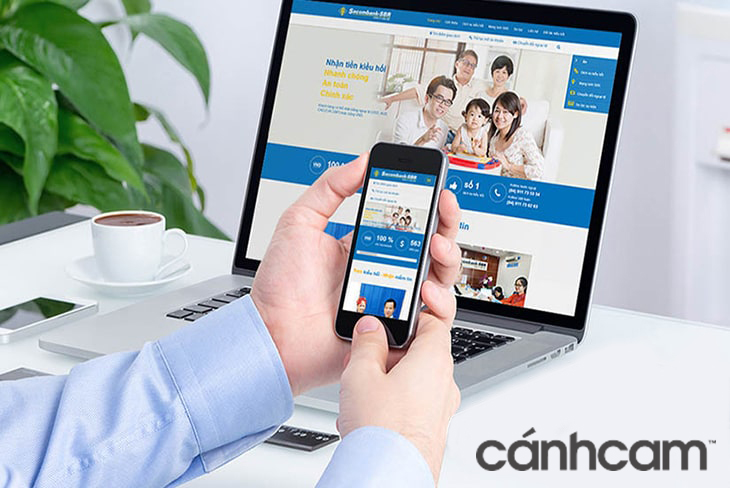 Website Sacombank được thiết kế bởi Cánh Cam