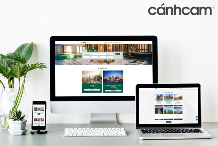 Suggest a construction website interface template made by Canh Cam