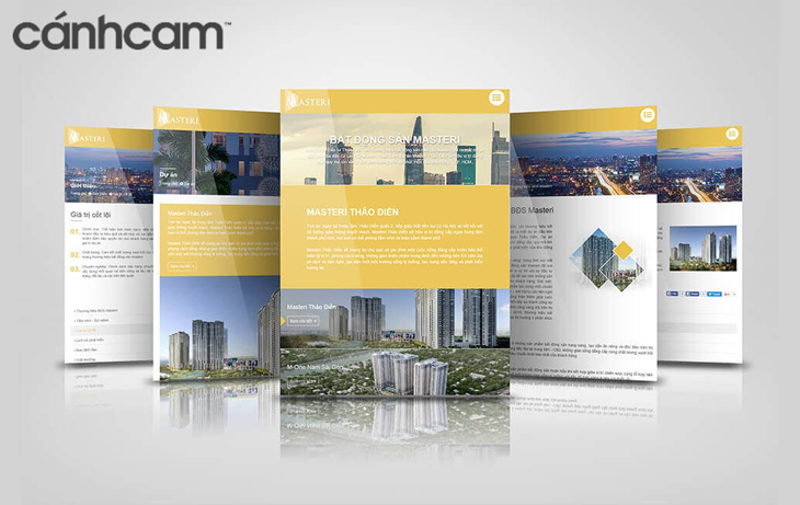 Một mẫu giao diện web bất động sản do Cánh Cam thực hiện